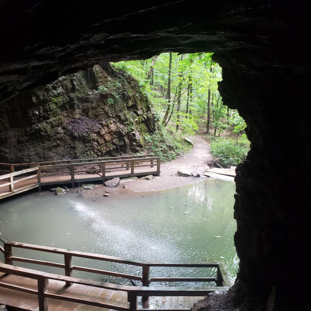 from the cave at sloppy floyd state park